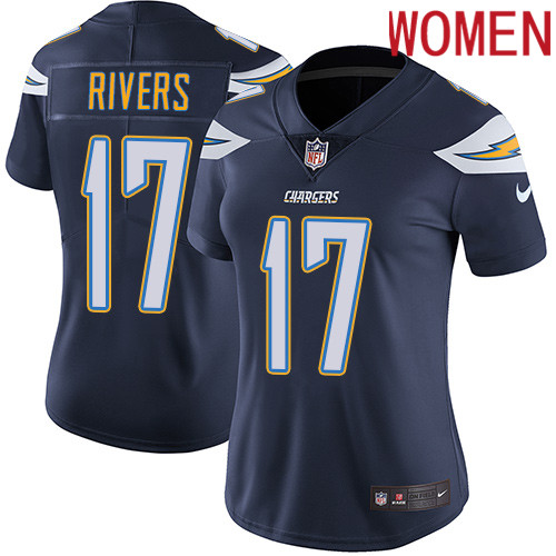2019 Women Los Angeles Chargers #17 Rivers blue Nike Vapor Untouchable Limited NFL Jersey